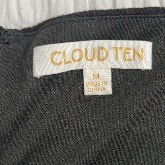 Cloud Ten Womens Sexy Short Sleeve Ruched Button Down Front Ruffle Mini Dress M - Picture 12 of 12